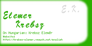 elemer krebsz business card